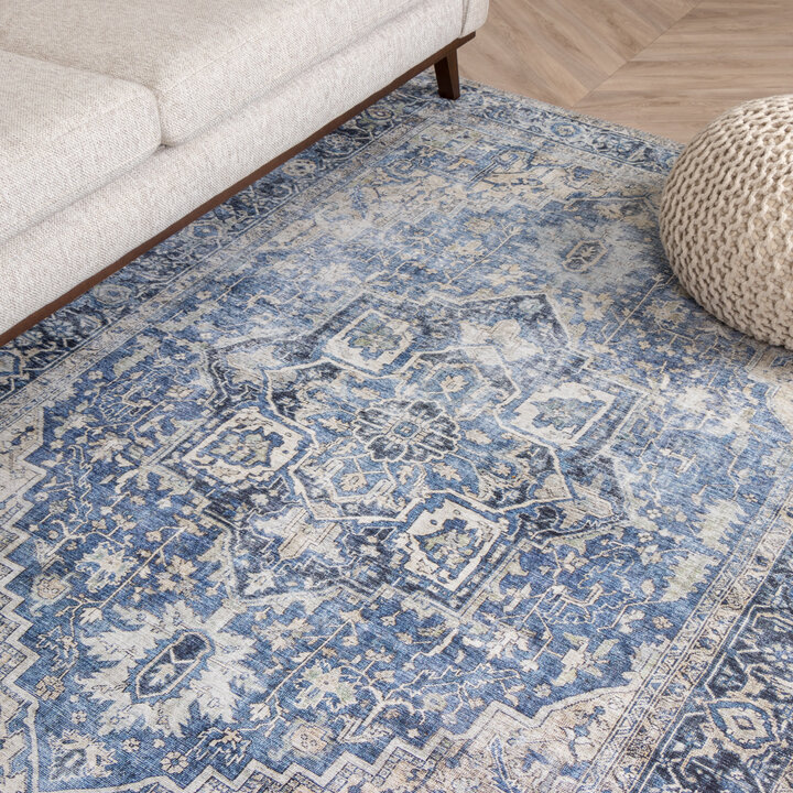 Teppich Vintage - Lugan Taupe Blau - 2