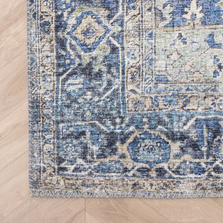 Teppich Vintage - Lugan Taupe Blau - 4