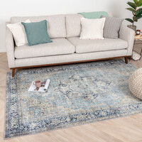 Teppich Vintage - Lugan Hellblau 
