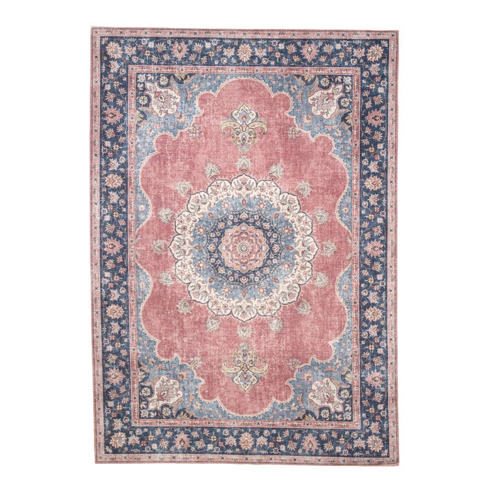 Teppich Vintage - Lily Medaillon Rot Rosa - 1