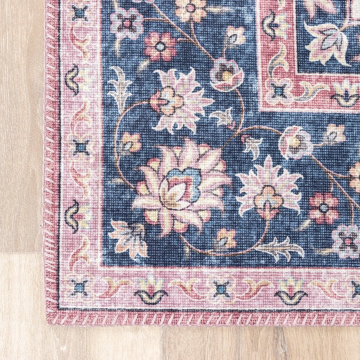 Teppich Vintage - Lily Medaillon Rot Rosa - 6