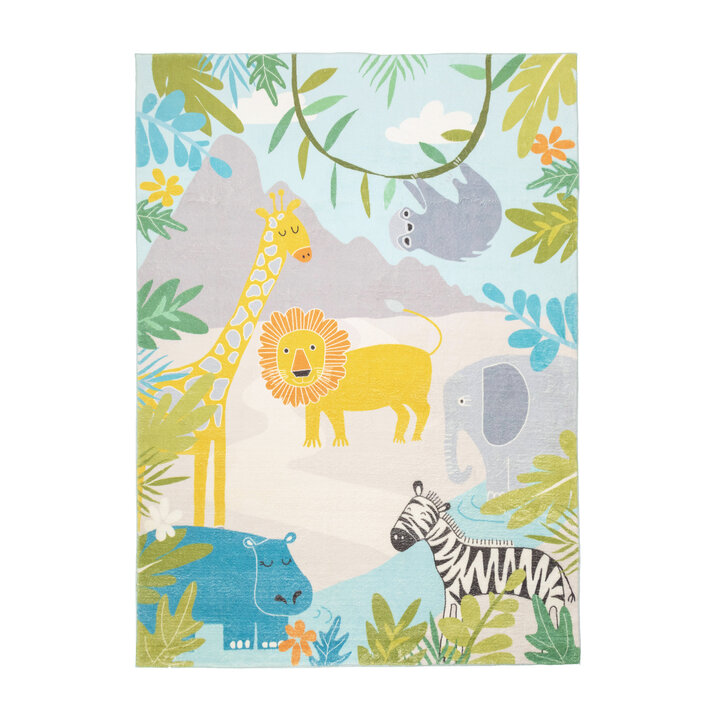 Kinderteppich - Jungle Löwe Bunt - 1