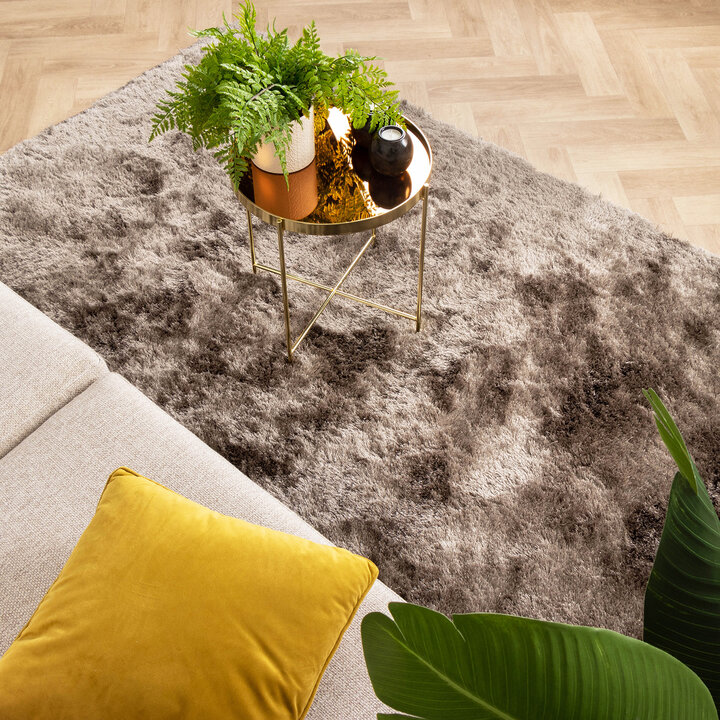 Hochflor Teppich - Glorious Silber Grau - 3