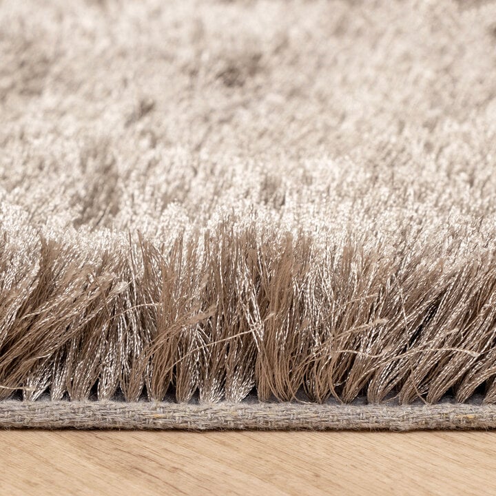 Hochflor Teppich - Glorious Silber Grau - 5