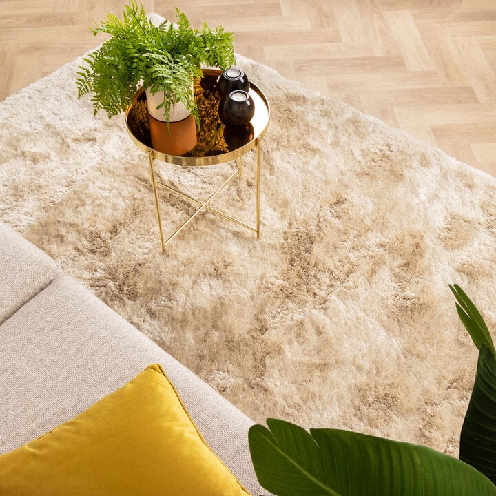 Hochflor Teppich - Glorious Champagner Creme - 3