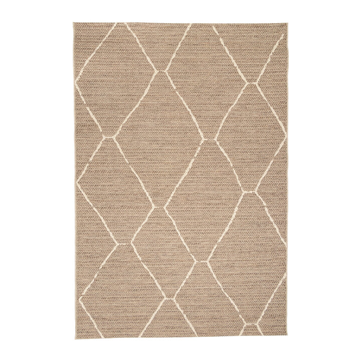 In- & Outdoor Jute Teppich - Fora Lines Natural - 1