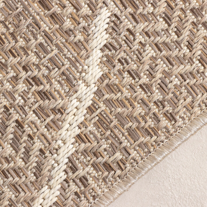 In- & Outdoor Jute Teppich - Fora Lines Natural - 4