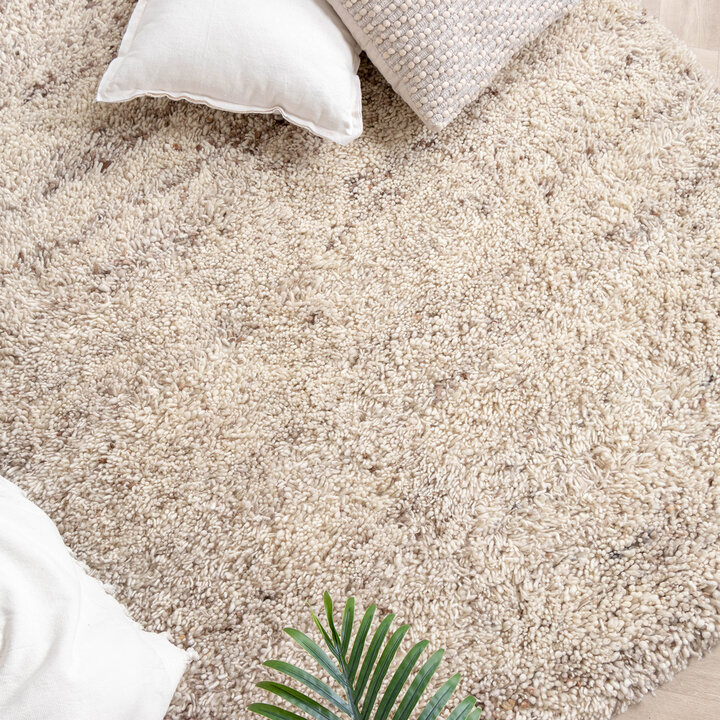Hochflor Wollteppich - Royal Creme Meliert - 4