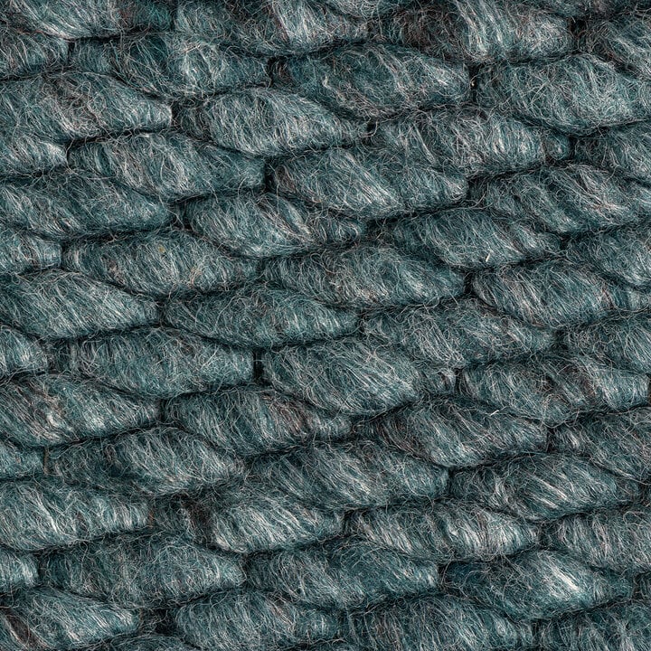 Wollteppich - Brilliant Blau Grün - 6
