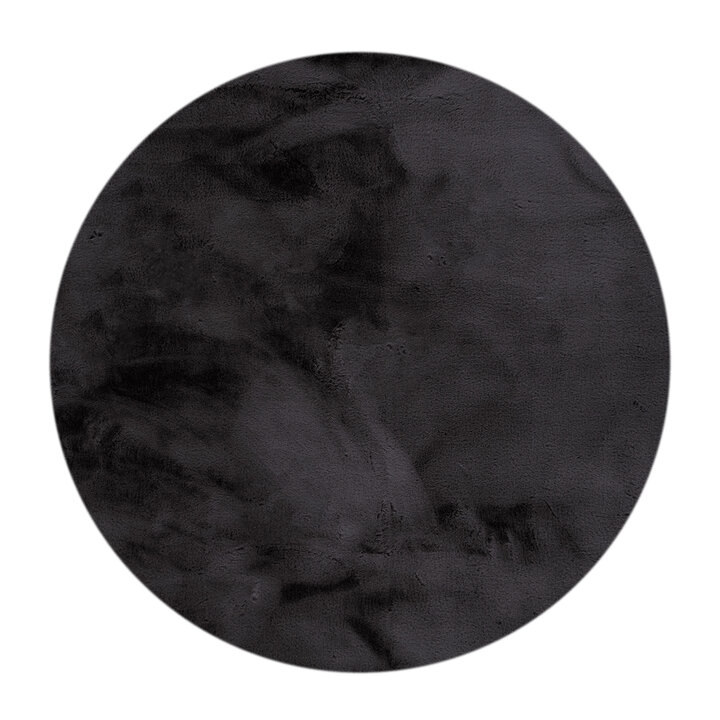Hochflor Teppich Rund - Comfy Supreme Schwarz - 1