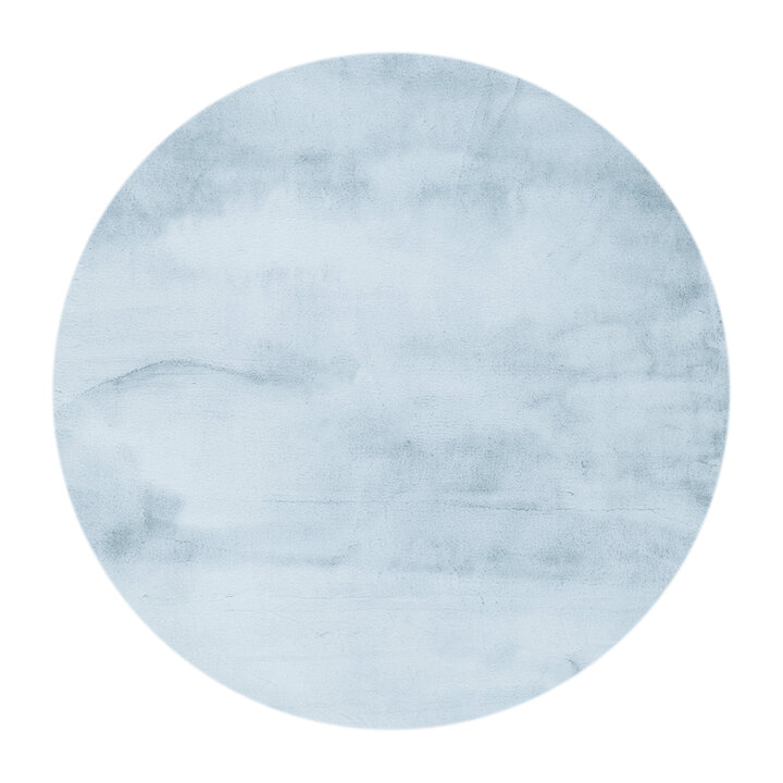 Hochflor Teppich Rund - Comfy Supreme Hellblau - 1