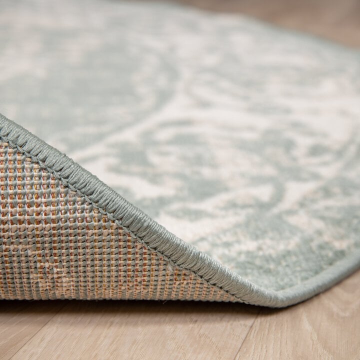 Teppich Vintage Rund - Spring Medaillon Grün Creme - 4