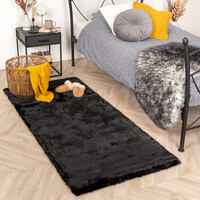 Hochflor Läufer - Comfy Schwarz