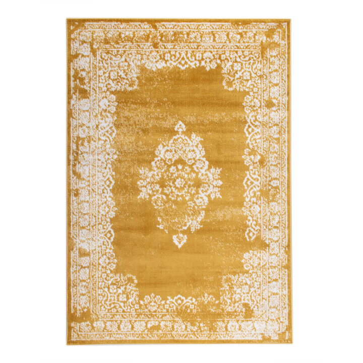 Teppich Vintage - Adore Medaillon Gelb - 1