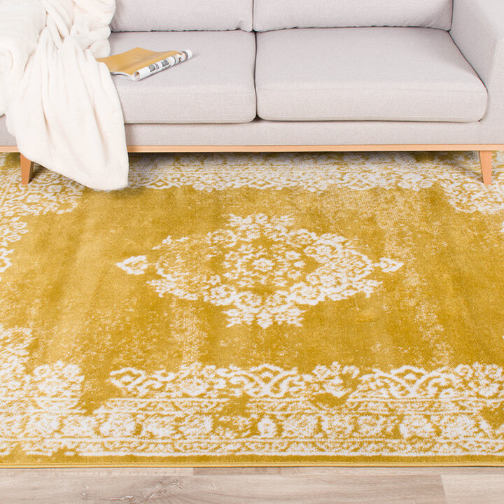 Teppich Vintage - Adore Medaillon Gelb - 2