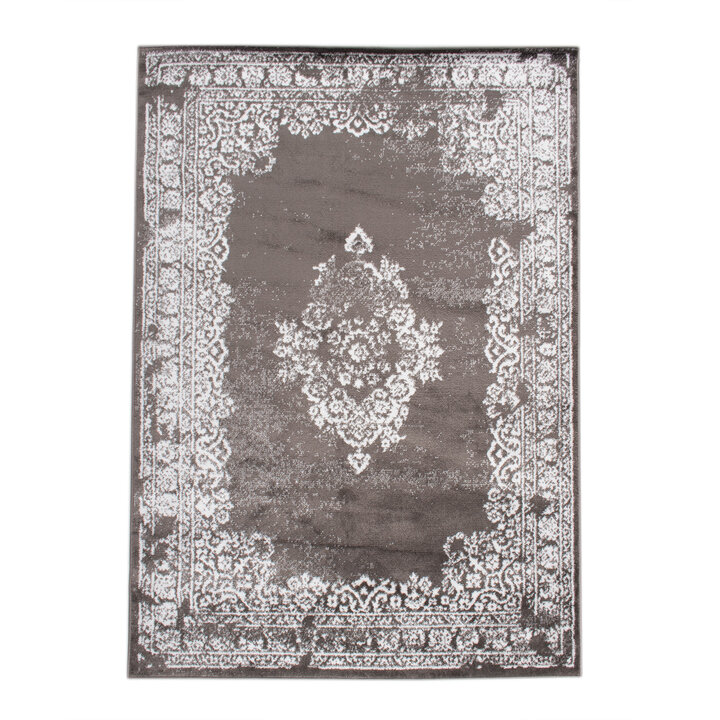 Teppich Vintage - Adore Medaillon Taupe Grau - 1