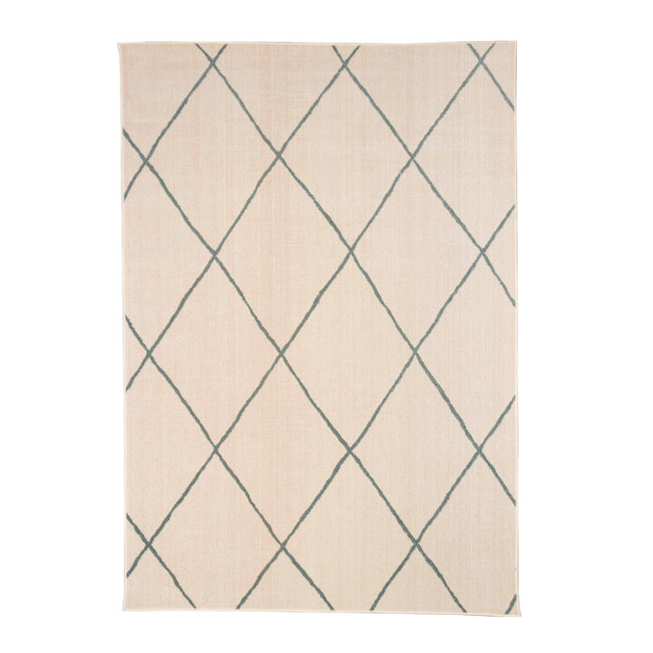 Teppich Skandinavisch - Odin Lines Creme Grün - 1