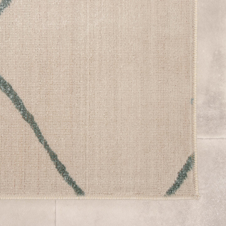 Teppich Skandinavisch - Odin Lines Creme Grün - 5