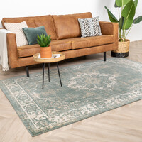 Teppich Vintage - Spring Medaillon Grün Creme 
