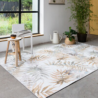 Boho Teppich - Palmier Blätter Naturel 