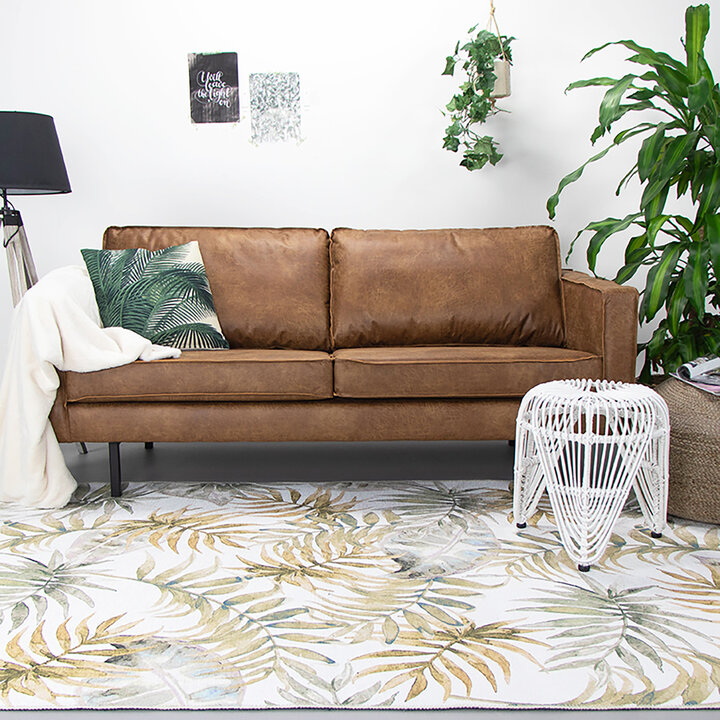 Boho Teppich - Palmier Blätter Naturel - 2