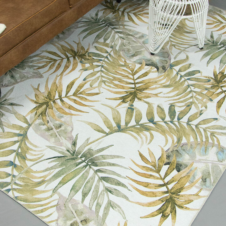 Boho Teppich - Palmier Blätter Naturel - 4