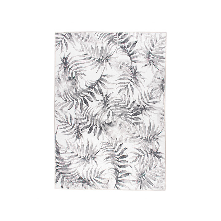 Boho Teppich - Palmier Blätter Grau - 1