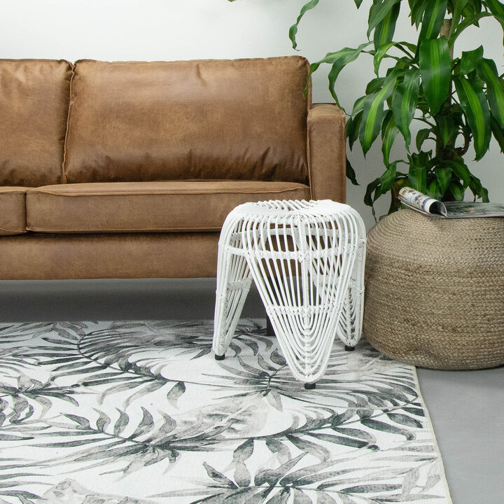 Boho Teppich - Palmier Blätter Grau - 2