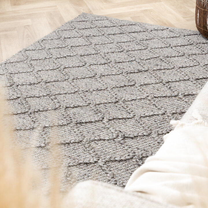 Wollteppich - Knit Grau - 3