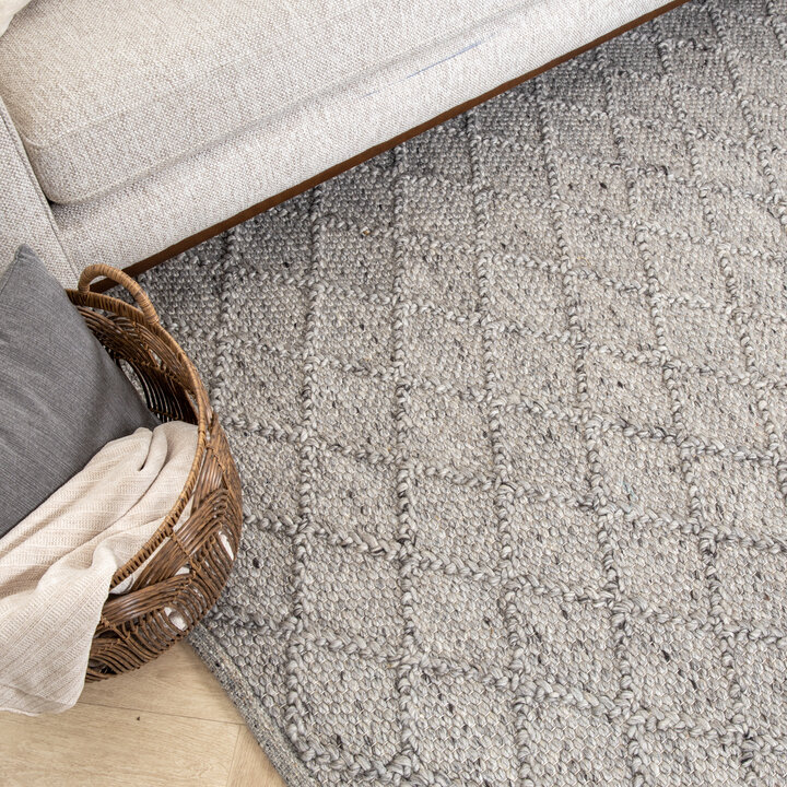 Wollteppich - Knit Grau - 4