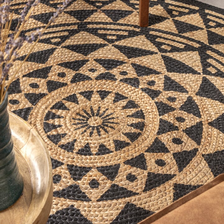 Jute Teppich Rund - Henna Maya Natur - 2