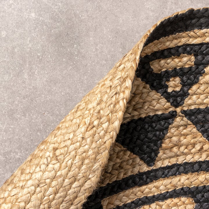 Jute Teppich Rund - Henna Maya Natur - 4