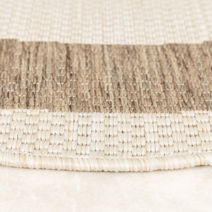 In- & Outdoor Jute Teppich Rund - Nomad Edge Creme - 5