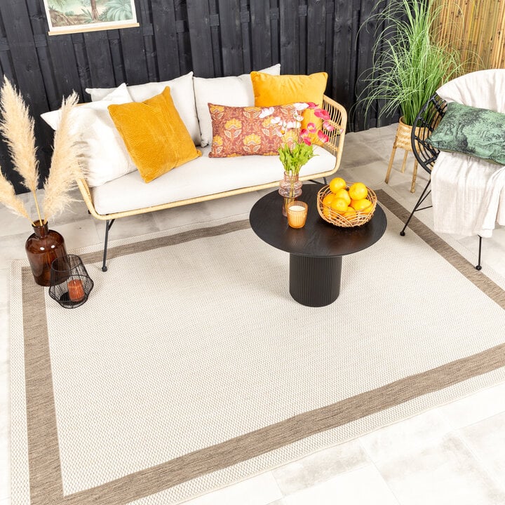 In- & Outdoor Jute Teppich - Nomad Edge Creme - 3