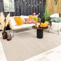 In- & Outdoor Jute Teppich - Nomad Melange Creme 