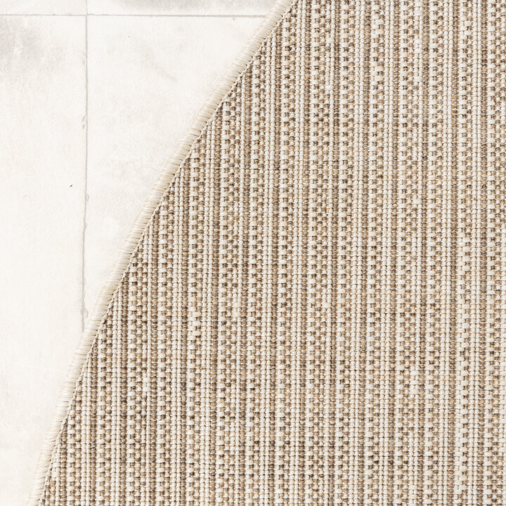 In- & Outdoor Jute Teppich Rund - Nomad Melange Creme - 4
