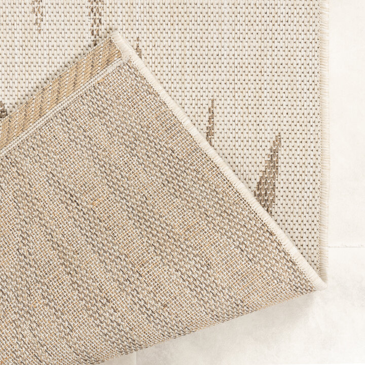 In- & Outdoor Jute Teppich - Nomad Leaves Creme - 7