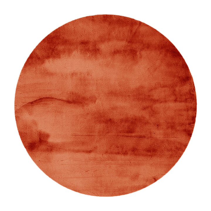 Hochflor Teppich Rund - Comfy Supreme Terracotta - 1