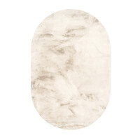 Hochflor Teppich Oval - Comfy Creme 