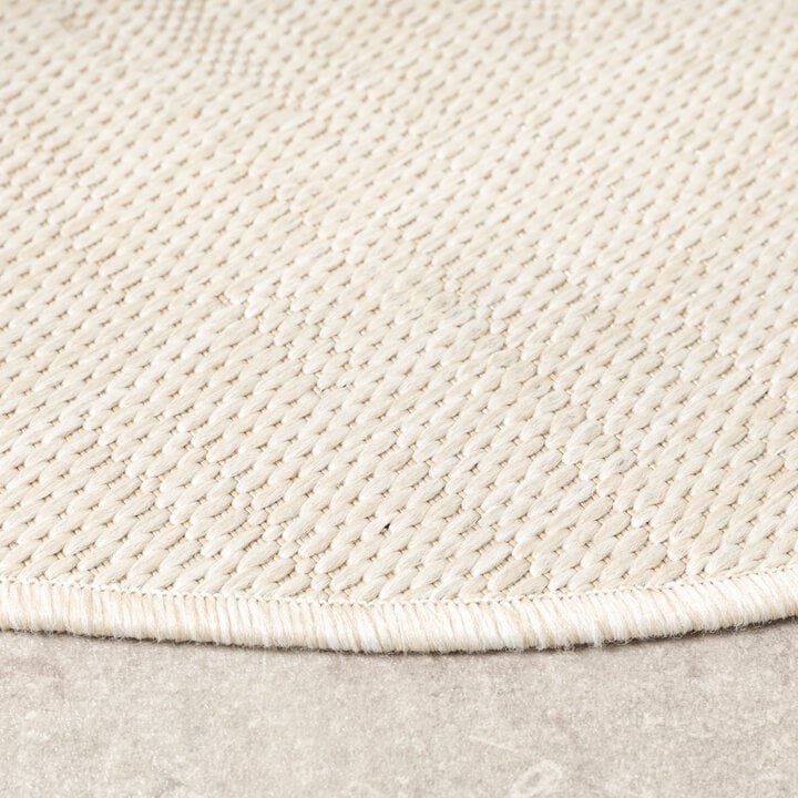 In- & Outdoor Teppich Rund - Malta Melange Creme - 6
