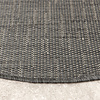 In-& Outdoor Teppich Rund - Malta Melange Schwarz