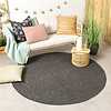 In-& Outdoor Teppich Rund - Malta Melange Schwarz