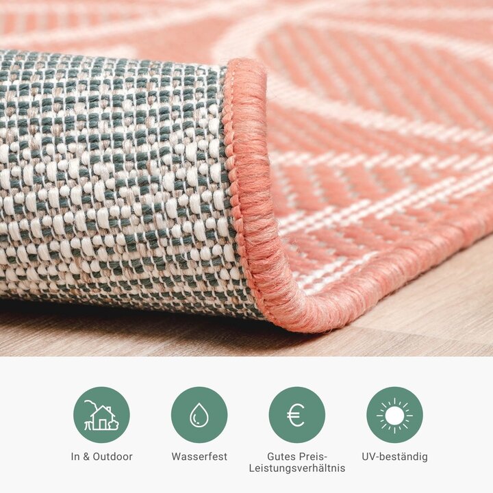 In- & Outdoor Teppich - Summer Pattern Rosa - 4