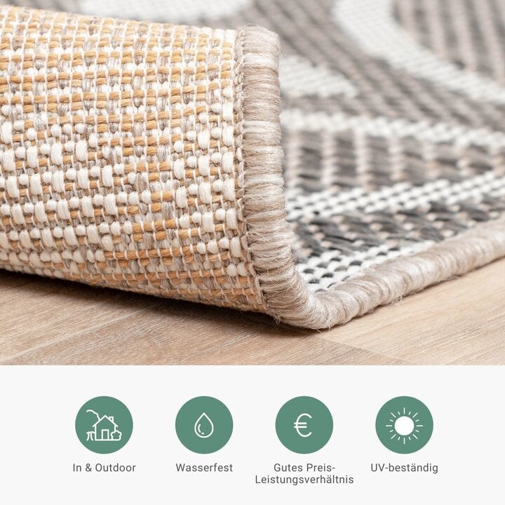 In- & Outdoor Teppich - Summer Pattern Grau - 3