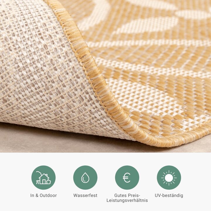 In- & Outdoor Teppich - Summer Pattern Gelb - 4