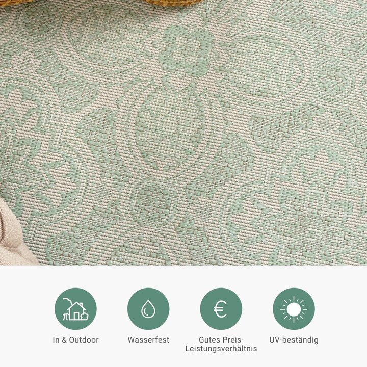 In- & Outdoor Teppich Rund - Summer Oriental Mint - 3