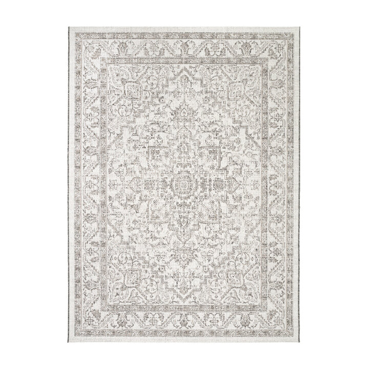 In- & Outdoor Teppich Vintage - Victoria Aztec Grau - 1