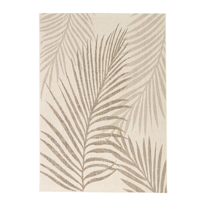 In- & Outdoor Jute Teppich - Nomad Leaves Creme - 1