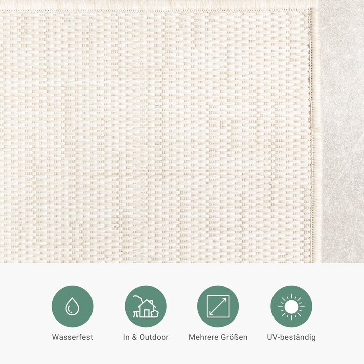 In-& Outdoor Teppich - Malta Melange Creme - 4