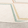 In- & Outdoor Teppich Rund - Playa Pattern Creme 